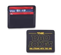 TSOTMO Portefeuille humoristique en cuir avec inscription « Dad Jokes are Strong with This One » - Cadeau de fête des pères - Porte-cartes humoristiques pour papa, Portefeuille blague Dad, S, Rétro