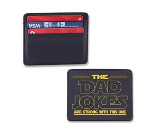TSOTMO Portefeuille humoristique en cuir avec inscription « Dad Jokes are Strong with This One » - Cadeau de fête des pères - Porte-cartes humoristiques pour papa, Portefeuille blague Dad, S, Rétro