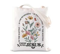 TSOTMO Sac fourre-tout Jésus religieux avec inscription chrétienne - Cadeau d'amour - Verset de la Bible - Sac à main, Sac fourre-tout Jésus, medium