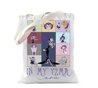 TSOTMO Sac fourre-tout pour fans de dessin animé de l'empereur, cadeau méchant, cadeau Kuzco YZMA Cat Tote Bag pour les fans de dessins animés, cadeau de potion de Kuzco, Yzma Era, medium
