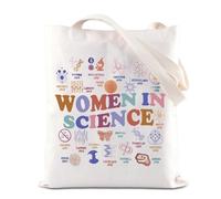 TSOTMO Sac fourre-tout « Women in Science » - Cadeau féministe - Cadeau de semaine de laboratoire - Cadeau éducatif STEM - Sac de courses pour femme scientifique, En sciences, medium