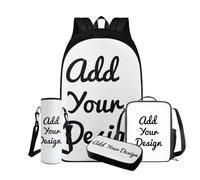 TSOVTHRID Capybara - Sac à dos pour adolescentes, 4 pièces, sac à livres léger avec boîte à déjeuner, sacs d'école pour adolescentes de 8 à 10 ans, A Custom