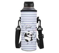 TSOVTHRID Manchon de bouteille d'eau mignon et léger avec sangle pour les filles qui marchent, panda, Taille unique, Ensemble cartable