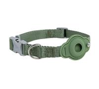 TSPRO Collier pour Chien avec Porte Airtag, Boucle à Libération Rapide, Réglable pour Chiens Moyens, Durable et Aéré pour Promenade, Course et Entraînement (Vert Taille 2)
