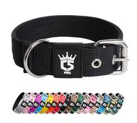 TSPRO Collier Tactique pour Chien avec Boucle en Métal, Collier Réglable pour Chien, Largeur 3,3 cm, Résistant et Confortable pour Les Petits Chiens (Noir S)