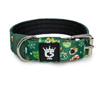 TSPRO Collier Tactique pour Chien avec Boucle en Métal, Collier Réglable pour Chien, Largeur 3,3 cm, Résistant et Confortable pour Les Petits Chiens (Vert Noël S)
