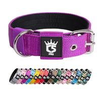 TSPRO Collier Tactique pour Chien avec Boucle en Métal, Collier Réglable pour Chien, Largeur 3,3 cm, Résistant et Confortable pour Les Petits Chiens (Violet S)