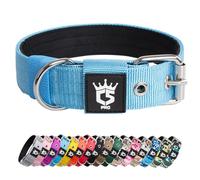 TSPRO Collier Tactique pour Chien avec Boucle en Métal, Collier Réglable pour Chien, Largeur 3,3 cm, Résistant et Confortable pour Les Petits Chiens (Bleu S)