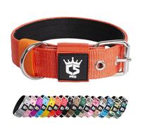 TSPRO Collier Tactique pour Chien avec Boucle en Métal, Collier Réglable pour Chien, Largeur 3,3 cm, Résistant et Confortable pour Les Petits Chiens (Orange S)