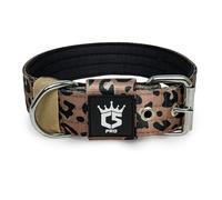 TSPRO Collier Tactique pour Chien avec Boucle en Métal, Collier Réglable pour Chien, Largeur 3,8 cm, Résistant et Confortable pour Les Chiens de Taille Moyenne à Grande (Imprimé Léopard M)