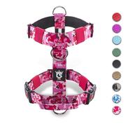 TSPRO Harnais Tactique Chien, Réglable Résistant et Solide Harnais Gros Chien avec Une Boucle de Libération Rapide et Une Poignée pour la Promenade et la Course en Plein Air (Camo Rose M)