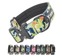 TSPRO Premium Collier pour Chien, Réglable Collier Tactique Chien avec Patch et Une Solide Boucle Métallique à Libération Rapide, pour Chiens de Taille Moyenne à Grande (Camo Vert M)