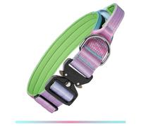 TSPRO Premium Collier pour Chien, Réglable Collier Tactique Chien avec Poignée et Une Solide Boucle Métallique à Libération Rapide, pour Chiens de Taille Moyenne à Grande (Cyan Dégradé M)