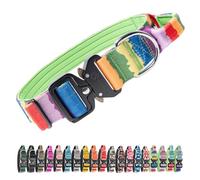 TSPRO Premium Collier pour Chien, Réglable Collier Tactique Chien avec Poignée et Une Solide Boucle Métallique à Libération Rapide, pour Chiens de Taille Moyenne à Grande (Multicolore L)