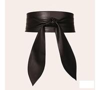 TSRLXYZ A Ceinture Large for Femmes, Douce, Polyvalente, élégante, Ruban à nœud, Extra Longue, nouée, 2022 E(Black Plus Size)