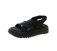 TSRLXYZ UN Sandales for vêtements d'extérieur for femmes, chaussures romaines polyvalentes à semelles épaisses, style féerique, bout ouvert, printemps et été 2024(Black,36)