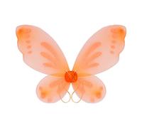 TSSOE Ailes Papillon Enfant Fille Ado Adulte Ailes Fée Coloré Plié en Deux Ailes Ange Epaule Performance Scolaire Cosplay Halloween Carnaval Soirée Noël Pas Cher Orange Taille Unique