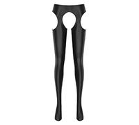 TSSOE Bas Legging Collant Femme Pantalon Ouvert Entrejambe Jarretelle Factice Jarretelle Fantaisie