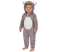 TSSOE Combinaison Bébé Animal Douce Capuche Queue 3D Combinaison en Flanelle Enfants Cosplay Halloween Carnaval B Souris Grises 5-6 Ans