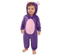 TSSOE Combinaison Bébé Animal Douce Capuche Queue 3D Combinaison en Flanelle Enfants Cosplay Halloween Carnaval B Hibou Violet 4-5 Ans