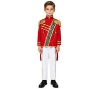 TSSOE Enfants Manteau De Chef D'Orchestre De Musique Militaire Tenue Prince Royal Uniforme Garde D'Honneur Soirées À Thème Manches Longues 4-14ans Rouge 11-14 ans