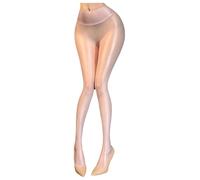 TSSOE Legging brillant pour femme effet huilé taille haute gainant très extensible collants transparents soirée rave #M-XL Rose XL