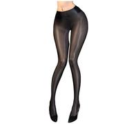 TSSOE Legging brillant pour femme effet huilé taille haute gainant très extensible collants transparents soirée rave #M-XL Noir XL