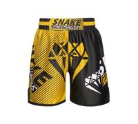 TSSOE Short Muay Thai, Short Boxe Thaï Short MMA Kick Boxing pour Enfant Garcon Fille Compétition D'entraînement de Combat 5-14 Ans Type D 11-12 Ans