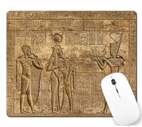 TSSOHU WMJMP2327 Tapis de souris de jeu avec base en caoutchouc antidérapant Motif peintures murales et hiéroglyphes sur le temple de l'Égypte ancienne 240 x 200 x 3 mm