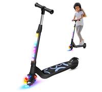 TST Trottinette Electrique Enfant 6-8-10 Ans Electric Scooter avec Lumière LED Colorée & 3 Hauteurs Ajustables, 5.3 Pouces Scooter Électrique Enfant Charge Max 70 Kg, Vitesse Max 10 Km/h Autonomie 4KM
