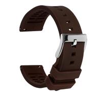 TStrap Bracelet Montre Silicone 22mm - Marron Dégagement Rapide Intelligente Bracelets pour Homme Femme - Souple Caoutchouc Watch Strap Connectée Boucle Replacement - 18mm 19mm 20mm 21mm 22mm 24mm