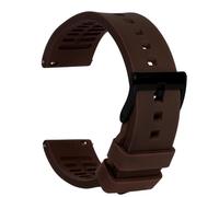 TStrap Bracelet Montre Silicone 24mm - Marron Dégagement Rapide Intelligente Bracelets pour Homme Femme - Souple Caoutchouc Watch Strap Connectée Boucle Replacement - 18mm 19mm 20mm 21mm 22mm 24mm