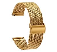 TStrap Montre Bracelet Maille Milanaise - Bracelets de Montre Remplacement à Dégagement Rapide pour Hommes Femmes - Bracelet de Montre Intelligente Acier Métal Or - 16mm 18mm 20mm 22mm