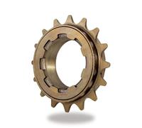 TSTRAUM Roue libre de vélo à vitesse unique 16/18 dents - Accessoire de rechange compatible avec roue libre de vélo 1/2" x 1/8" (marron 16T)
