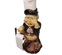 TSTSM Majordome de Toilette avec Porte-Papier en Rouleau pinçant Le Nez Ornement en résine, Porte-Rouleau de Papier Toilette pour Papier hygiénique Super Mignon-B
