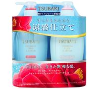 Tsubaki Premium Cool & Repair Lot de 2 shampoings et après-shampoings - 450 ml x 2 | Réparation en profondeur & refroidissement rafraîchissant | Fabriqué au Japon