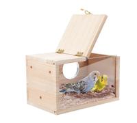 Tsudoku 1 Pièce Nichoir à Perruches, Maison à Oiseaux Transparente, Cage D'Élevage en Bois pour Perroquets, Perruches, Calopsittes, Inséparables