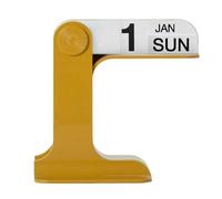 Tsudoku Calendrier Réversible Calendrier de Bureau Rotatif Artisanat Ornements Décoration d'Intérieur Pièces pour Salon, Jaune