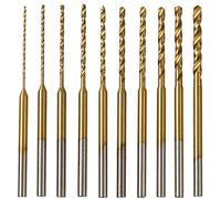 Tsudoku Lot de 10 forets Micro-Twist - 0,6 mm - 2,2 mm - Petit foret 2,35 mm - Tige HSS Forets de forage pour gravure, outil de perçage