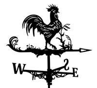 Tsudoku Outil de Mesure de la Cour D'Indicateur de Direction du Vent de Girouette en Acier Inoxydable de Ferme pour Le Support d'animal de Coq ExtéRieur