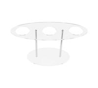 Tsudoku Support de Cornet de Crème Glacée en Acrylique, Support de Cône de Nourriture de Charcuterie, Support de Support de Cornet de Gaufre, 3 Trous, Transparent Facile à Utiliser