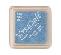 Tsukineko 05VKS138 VersaCraft Encreur bleu ciel à petite base d'eau, opaque, résistant à la décoloration, embossage, taille du tampon : 2,4 x 2,4 cm