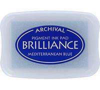 Tsukineko Brilliance BIP18 Tampon encreur Bleu méditerranéen