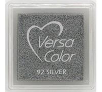 TSUKINEKO - Coussin encreur à pigments - Versa Color petit 2,5 x 2,5 cm - Argent