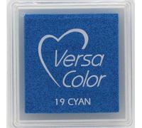 TSUKINEKO - Coussinet d'encre pigmentaire - Versa Color petit 2,5 x 2,5 cm - Cyan