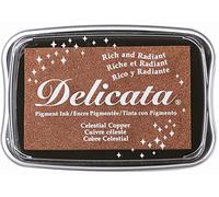 Tsukineko De000193 Delicata métallique Pigment Tampon encreur, céleste en cuivre