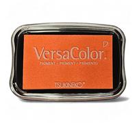 Tsukineko Encre VERSACOLOR couleur fluo orange 95 x 65 mm. Tampon