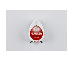 Tsukineko Memento Dew Drop Ink Pads pour estampage, Rouge, Coccinelle, Petit, translucide, imperméable, archivage, gaufrage