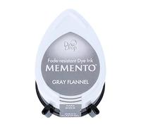 Tsukineko Memento Dew Drop Tampons encreurs pour estampage - Gris Flanelle - Petit - Translucide - Imperméable - Archivage - Gaufrage