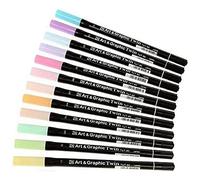 Tsukineko Set de 12 Feutres Aquarelle Pastels Double Embout, Autre, Multicolore, 17 x 3 x 10,8 cm KUTUT8012VPA